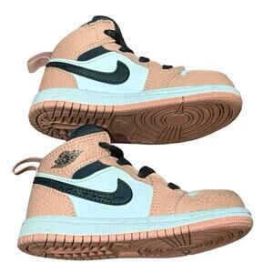 Nike Air Jordan 1 Mid GT Pink Quartz 7C Toddler Sneakers No Box Easy On Laces